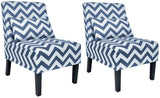 Accent Chair Armless Elegant Design Single Sofa with Lumbar Pillow, Wood Leg, Mid-Century Fabric Chair