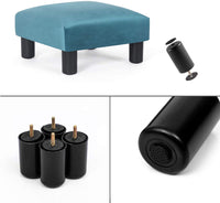 Ottoman Footrest Stool Small PU Leather Square Footstool