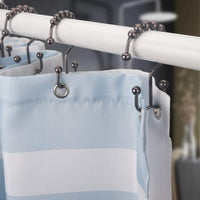 Shower Curtain Hooks Rings, Rust-Resistant Metal Set of 12 Hooks