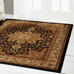 Traditional Black Soft Area Rug