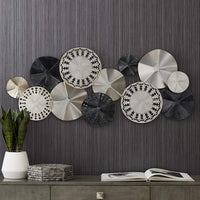 Abstract Modern Discs 41 1/4" Wide Metal Wall Art