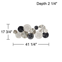 Sparks and Disks 39 1/4" Wide Industrial Metal Wall Art