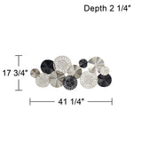 Sparks and Disks 39 1/4" Wide Industrial Metal Wall Art