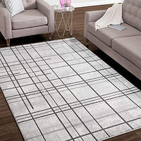 Serena Abstract Ivory Soft Area Rug