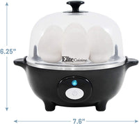 Easy Electric Egg Poacher, Cooker W/ Auto-Shut off, Buzzer, 7 Egg Capacity
