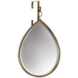 Haile Antique Gold 16" x 24" Teardrop Wall Mirror