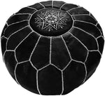 Moroccan Pouf Cover, Genuine Goatskin Leather - Cover ONLY - Stuffing is NOT Included sohaib