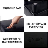 Footstool Footrest PU Leather Modern Seat Chair Small Ottoman Stool