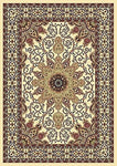 open expanded view  Persian-Rugs Ivory Burgundy 5'2x7'2 Black Isfahan Soft Area Rug