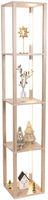 FENLO Fancy Display Shelves with LED Floor Lamp