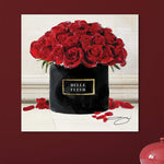 Circle of Roses 27 1/4" Square Glass Graphic Wall Art