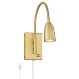 360 Lido Warm Gold Gooseneck Plug-In Reading Wall Lamp