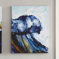 Liquid Waves 28" High 2-Piece Gel Coat Canvas Wall Art Set