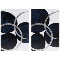 INK + IVY Celestial Orbit Navy 36" High 2-Piece Wall Art Set