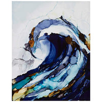 Liquid Waves 28" High 2-Piece Gel Coat Canvas Wall Art Set