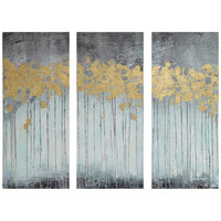 Forest 35" High 3-Piece Gel Coat Canvas Wall Art Set