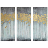 Forest 35" High 3-Piece Gel Coat Canvas Wall Art Set