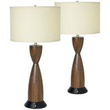 Modern Hourglass Light Kona Outlet Plug Table Lamps Set of 2