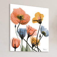 Flowers and Ferns 24" Square Tempered Glass Graphic Wall Art