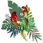 Anya Tropical Duo Birds 32" Wide Metal Wall Art