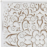 Lara 23" Square Wooden Mandala Plaque Wall Art