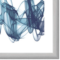 Swirling Blue 22" Wide Framed Giclee Wall Art