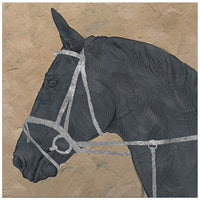 Horse Profile Square Giclee Canvas Wall Art