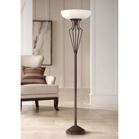 Volero Oil-Rubbed Bronze Light Blaster Torchiere Floor Lamp