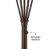 Volero Oil-Rubbed Bronze Light Blaster Torchiere Floor Lamp
