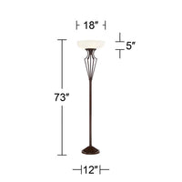Volero Oil-Rubbed Bronze Light Blaster Torchiere Floor Lamp