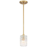 Possini Euro Icelight 5 1/2" Wide Warm Brass Mini Pendant