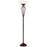 Volero Oil-Rubbed Bronze Light Blaster Torchiere Floor Lamp