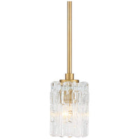 Possini Euro Icelight 5 1/2" Wide Warm Brass Mini Pendant