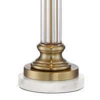 Rolland Column Table Lamp with Round White Marble Riser