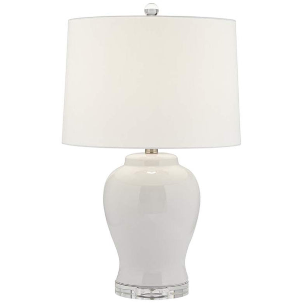 Serenity Milk White Ceramic Accent Table Lamp