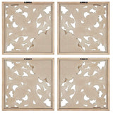 Arwen Medallion 14 3/4" Square 4-Piece Wood Wall Art Set