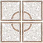 Arwen Medallion 14 3/4" Square 4-Piece Wood Wall Art Set