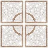 Arwen Medallion 14 3/4" Square 4-Piece Wood Wall Art Set