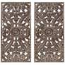 Botanical 31 1/2" High Wood Wall Panels Set of 2