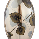 Rosie Flower-Pattern Art Glass Vase Table Lamp