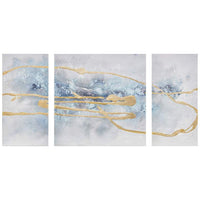 Blue Cosmo 3-Piece Canvas Wall Art Set of 3