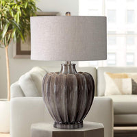 Adler Smoky Gray Glaze Ceramic Table Lamp