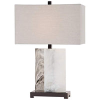 Vanda White Rectangular Slabs Table Lamp