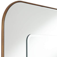 Sapp Matte Brushed Gold 32" Square with Center Wall Mirror