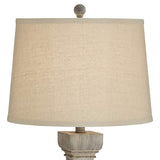 Wilmington Gray Wash Poly Wood Table Lamps Set of 2