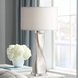 Twist Crackle Mercury Glass Table Lamp