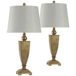 Roman Metallic Gold Metal Table Lamps Set of 2