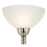 Alexei Brushed Nickel Gooseneck Torchiere Floor Lamp