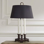 Stiffel Gordon Square Shell Foot Antique Old Bronze Desk Lamp