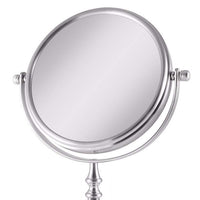 Satin Nickel Swivel Dual-Sided 5X Magnified Makeup Mirror